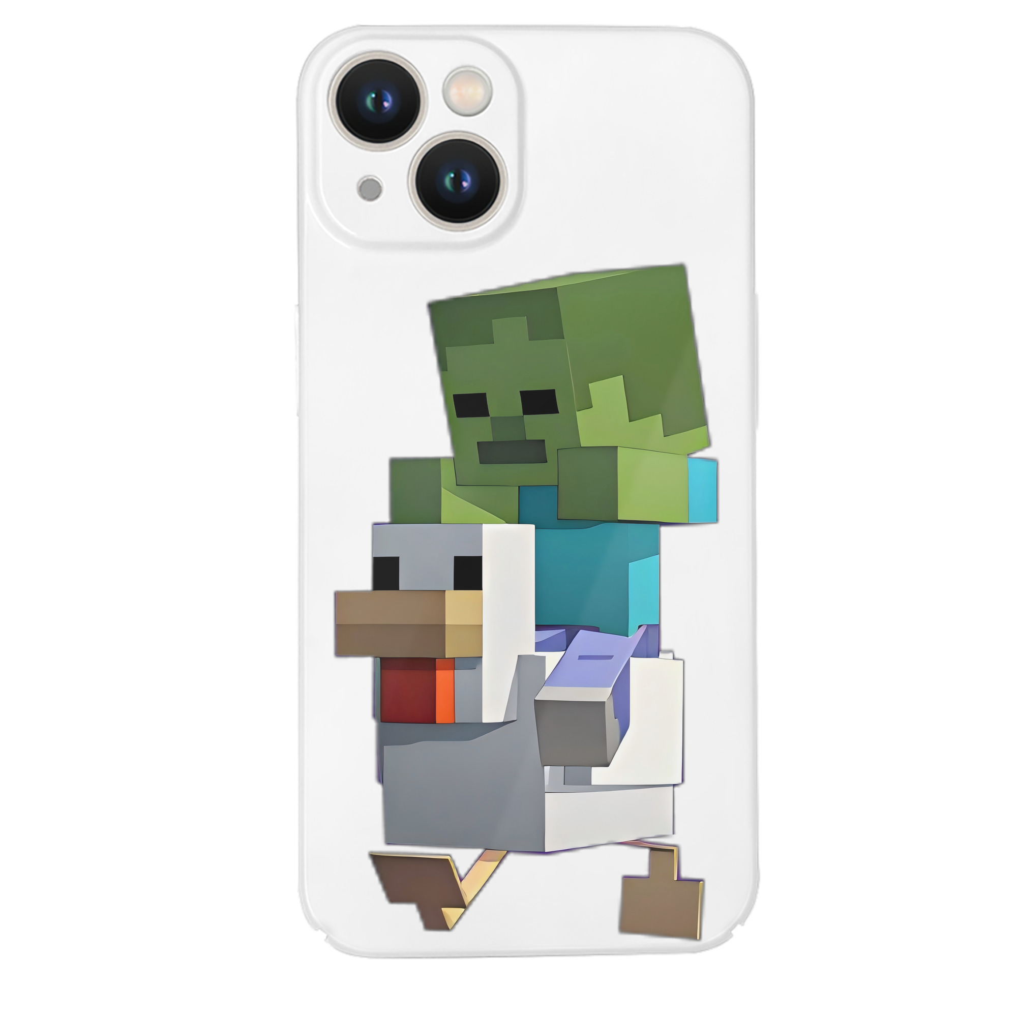 （画像用） マインクラフト ブロックの世界 Minecraft MC Block world 【iPhone 14シリーズ対応】ハードケース